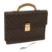 Pre-owned Canvas briefcases Louis Vuitton Vintage , Brown , Dames