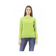 Luxe Wol Kasjmier Trui Groen Baldinini , Green , Dames