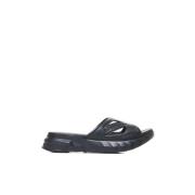 Zwarte Slider Sandalen met Logo Givenchy , Black , Heren