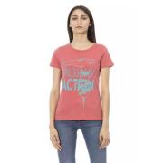 Stijlvol Roze T-shirt met Korte Mouwen Trussardi , Pink , Dames