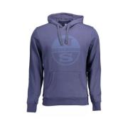 Blauw Katoenen Hoodie met Logoprint North Sails , Blue , Heren