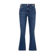 Blauwe Denim Jeans Whiskering Effect Liu Jo , Blue , Dames