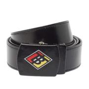 Pre-owned Leather belts Burberry Vintage , Black , Heren