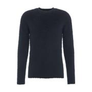 Blauwe Gebreide Trui Aw24 Handwas Roberto Collina , Blue , Heren