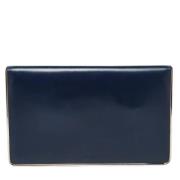 Pre-owned Leather clutches Dior Vintage , Blue , Dames