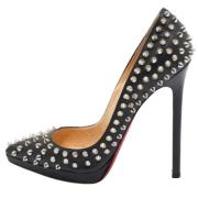 Pre-owned Leather heels Christian Louboutin Pre-owned , Black , Dames