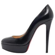 Pre-owned Leather heels Christian Louboutin Pre-owned , Black , Dames