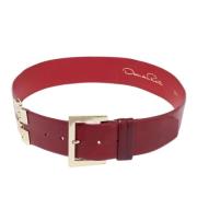 Pre-owned Leather belts Oscar De La Renta Pre-owned , Red , Dames