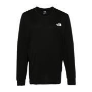 Zwart Logo Print Crew Neck Longsleeve T-shirt The North Face , Black ,...