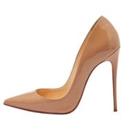 Pre-owned Leather heels Christian Louboutin Pre-owned , Beige , Dames