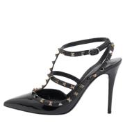 Pre-owned Leather heels Valentino Vintage , Black , Dames