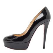 Pre-owned Leather heels Christian Louboutin Pre-owned , Black , Dames