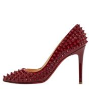 Pre-owned Leather heels Christian Louboutin Pre-owned , Red , Dames