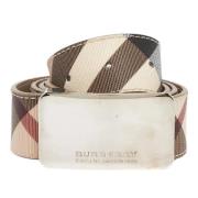 Pre-owned Coated canvas belts Burberry Vintage , Beige , Heren