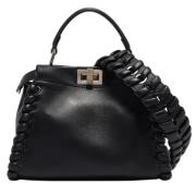 Pre-owned Leather handbags Fendi Vintage , Black , Dames