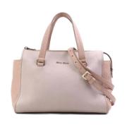 Pre-owned Leather shoulder-bags Miu Miu Pre-owned , Beige , Dames