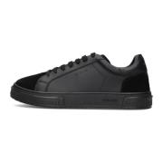 Zwarte Leren Lage Sneakers Antony Morato , Black , Heren