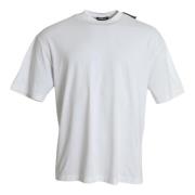 Wit Katoenen Jersey T-shirt met Ronde Hals Balenciaga , White , Heren