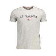 Grijs katoenen T-shirt met ronde hals U.s. Polo Assn. , Gray , Heren