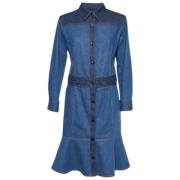 Pre-owned Denim dresses Alexander McQueen Pre-owned , Blue , Dames