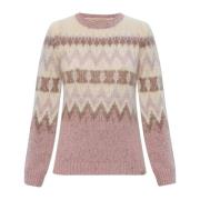 Gebreide trui met patroon Woolrich , Pink , Dames