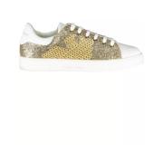 Goudglanzende Vetersneakers Emporio Armani , Yellow , Heren