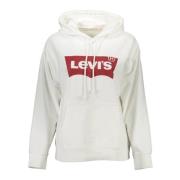 Stijlvol wit katoenen sweatshirt met capuchon Levi's , White , Dames