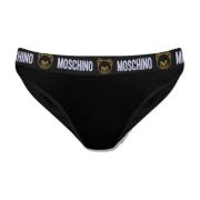 Logo Thong Moschino , Black , Dames