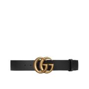 Marmont 2015 Re-Edition Wide Belt Gucci , Black , Dames