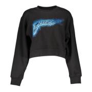 Organisch Katoen Logo Sweatshirt Guess , Black , Dames