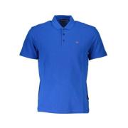 Elegant katoenen poloshirt met korte mouwen Napapijri , Blue , Heren