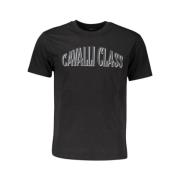 Elegant katoenen T-shirt met prachtige print Cavalli Class , Black , H...