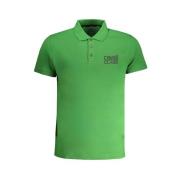 Groen Katoenen Poloshirt met Print Cavalli Class , Green , Heren