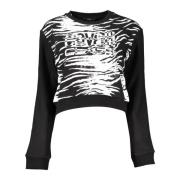 Chique Geborsteld Logosweatshirt Cavalli Class , Black , Dames