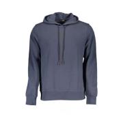 Blauw Katoenen Hoodie met Logoprint Cavalli Class , Blue , Heren