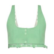 Geknipte tanktop Ganni , Green , Dames