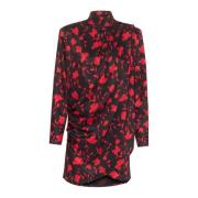 Rode Shadow Flower Korte Jurk Gestuz , Red , Dames