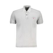 Grijs Katoenen Poloshirt met Print en Logo Napapijri , Gray , Heren