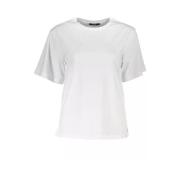 Elegante Slim Fit Bedrukte Tee Cavalli Class , White , Dames