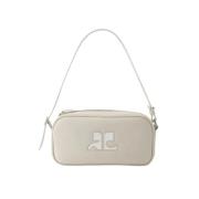 Leather shoulder-bags Courrèges , Gray , Dames