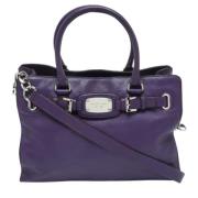 Pre-owned Leather handbags Michael Kors Pre-owned , Purple , Dames