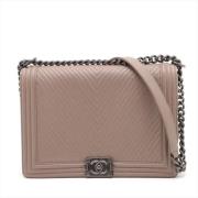 Pre-owned Leather chanel-bags Chanel Vintage , Pink , Dames