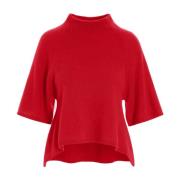 Cloud Cashmere Hoge Hal Blouse Bitte Kai Rand , Red , Dames