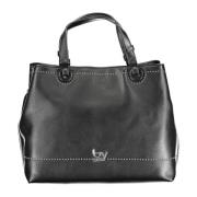 Elegante Zwarte Twee-Compartimenten Handtas Byblos , Black , Dames