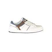 Witte Polyester Sneakers met Veters, Contrastdetails, Logo Carrera , W...