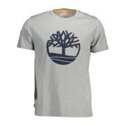 Grijs Biologisch Katoenen T-shirt Timberland , Gray , Heren