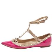 Pre-owned Leather flats Valentino Vintage , Pink , Dames