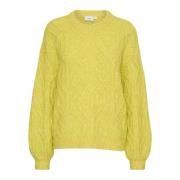 Geetasz Pullover Trui Celery Melange Saint Tropez , Yellow , Dames