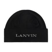 Pet met geborduurd logo Lanvin , Black , Dames