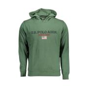 Groene Katoenen Hoodie met Contrasterend Logo U.s. Polo Assn. , Green ...